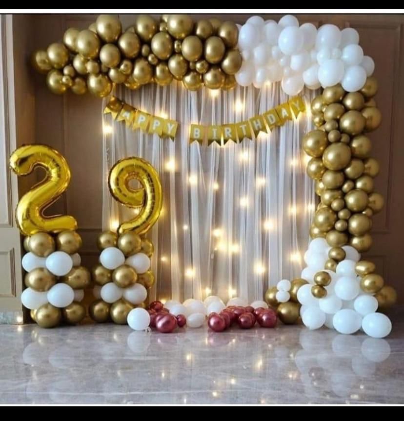 birthday decoration with currten - Image 4