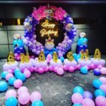 Birthday decoration with ring setup in Gurgaon with balloon backdrop