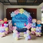 Baby shower decoration in Gurgaon with pastel balloon theme
