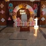 First birthday decoration in Gurgaon with balloon theme for baby